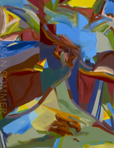 Susan Sommer, Beginning, oil on linen, gesture abstraction