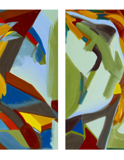 Susan Sommer, Candy Apple Country, oil on linen, 24X18 inches, 2019, gesture abstraction