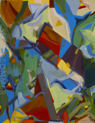 Susan Sommer, Converging, oil on linen, gesture abstraction