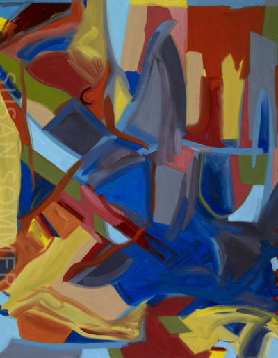 Susan Sommer, Leaning Forward, oil on linen, gesture abstraction