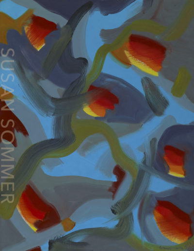 Susan Sommer, Pulsing II, oil on linen, gesture abstraction