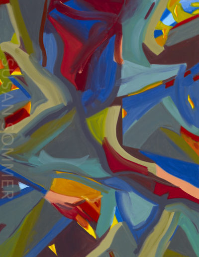 Susan Sommer, Superman, Take One 48 X 36, 2019, gesture abstraction painting, oil on canvas