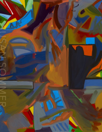 Susan Sommer, Unresolved, oil on linen, gesture abstraction