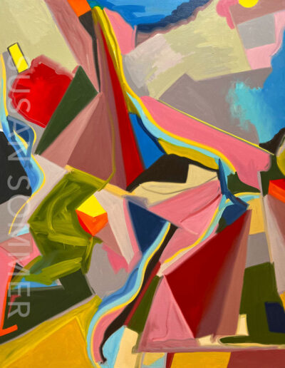 Fading Lilies Oil on linen , 66 x 52 inches, 2021